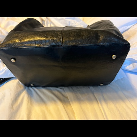 JUICY COUTURE CARRY ALL TOTE SHOPPER HANDBAG BLACK LEATHER - Picture 7 of 9